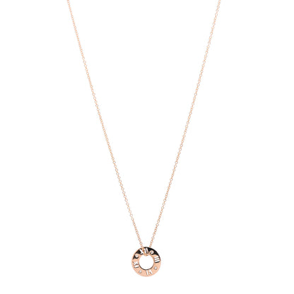 Tiffany 18K Rose Gold Diamond Atlas Pierced Pendant Necklace 1 of 4