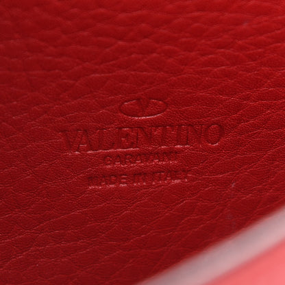 Valentino Garavani Pebbled Calfskin Medium Rockstud Flip Lock Crossbody Bag Red 6 of 9