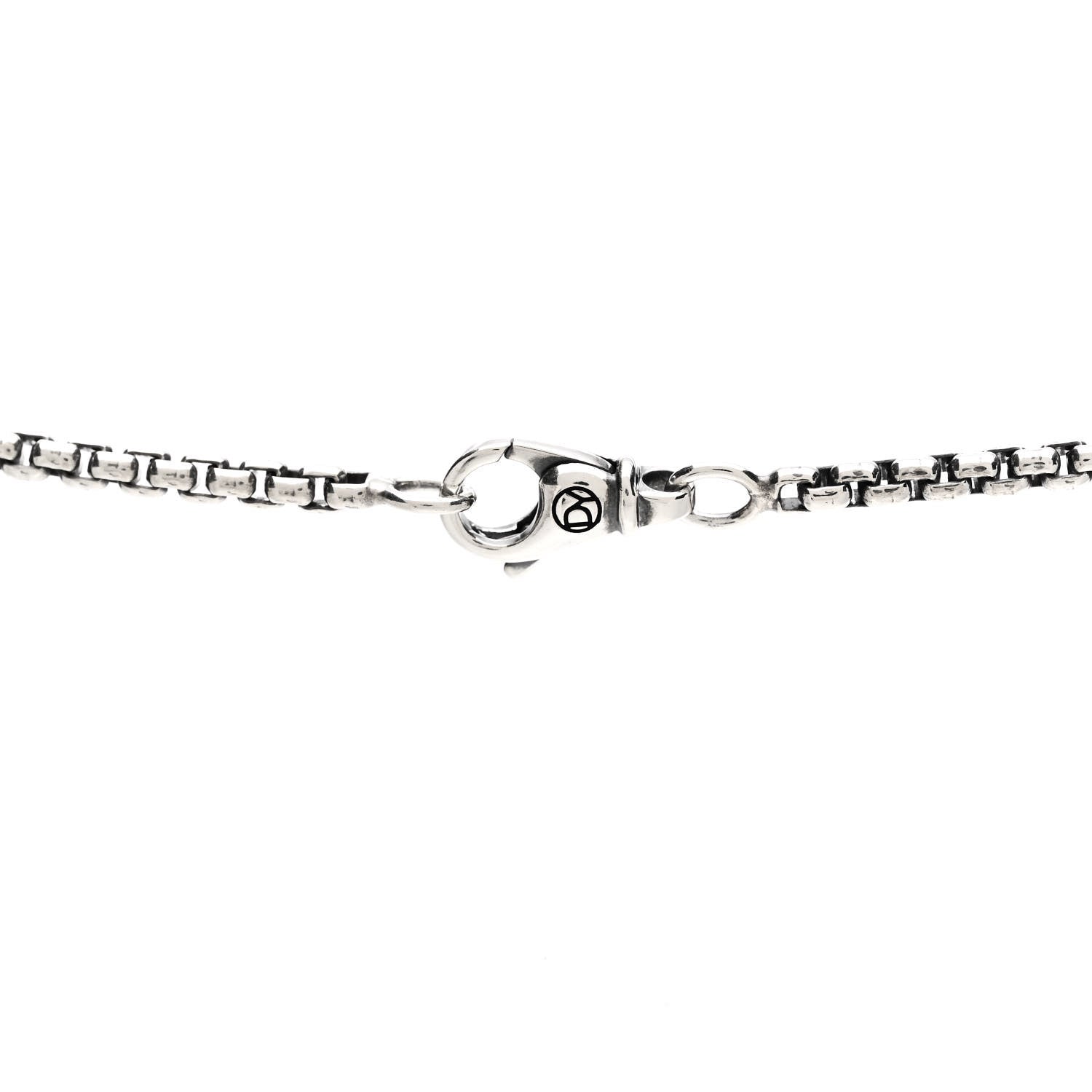 David Yurman Sterling Silver 2.7mm Small Box Chain Necklace 24" 5 of 5