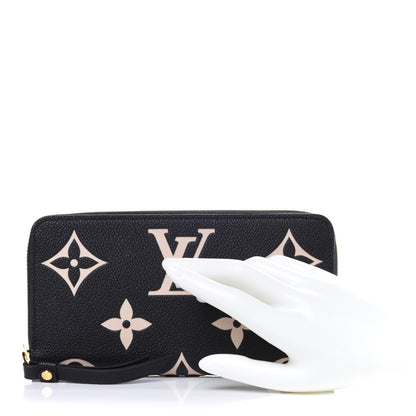 Louis Vuitton Empreinte Monogram Giant Zippy Wallet Black Beige 2 of 7