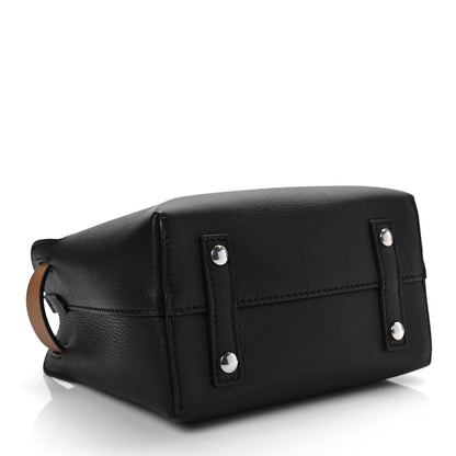 Burberry Grainy Calfskin Triple Stud Mini Belt Bag Black Tan 3 of 7