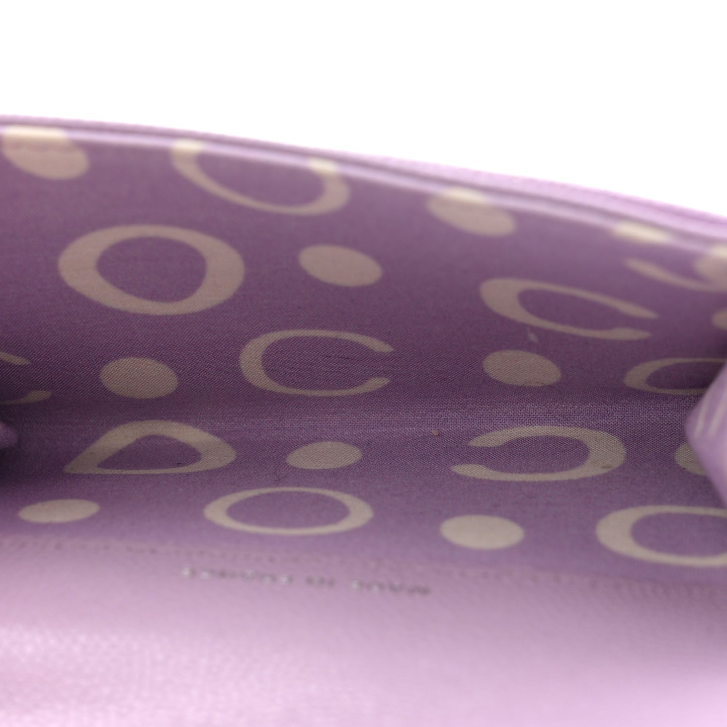 Caviar Quilted CC Logo Flap Wallet Light Purple