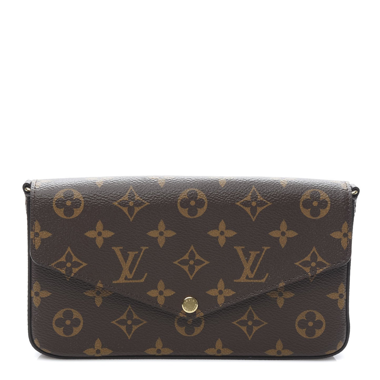 Monogram Pochette Felicie Chain Wallet Fuchsia