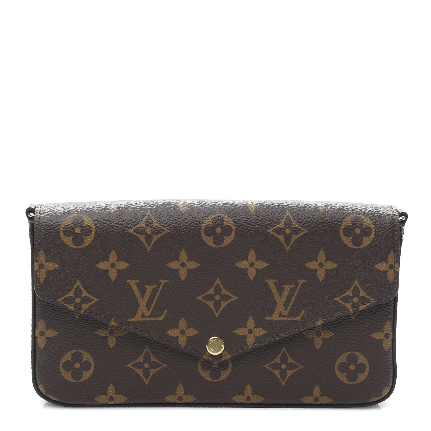 Louis Vuitton Monogram Pochette Felicie Chain Wallet Fuchsia 1 of 10