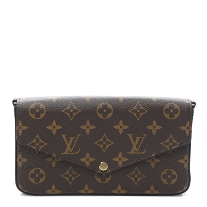Louis Vuitton Monogram Pochette Felicie Chain Wallet Fuchsia 1 of 10