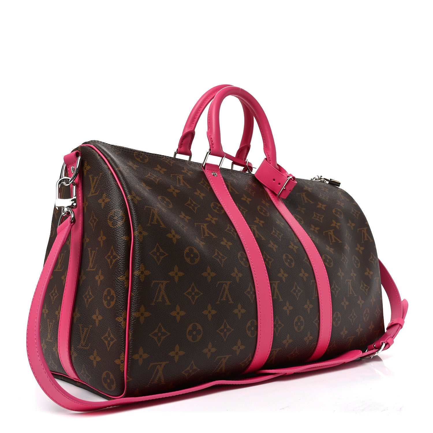 Louis Vuitton Monogram Keepall Bandouliere 45 Pondichery Pink 2 of 8