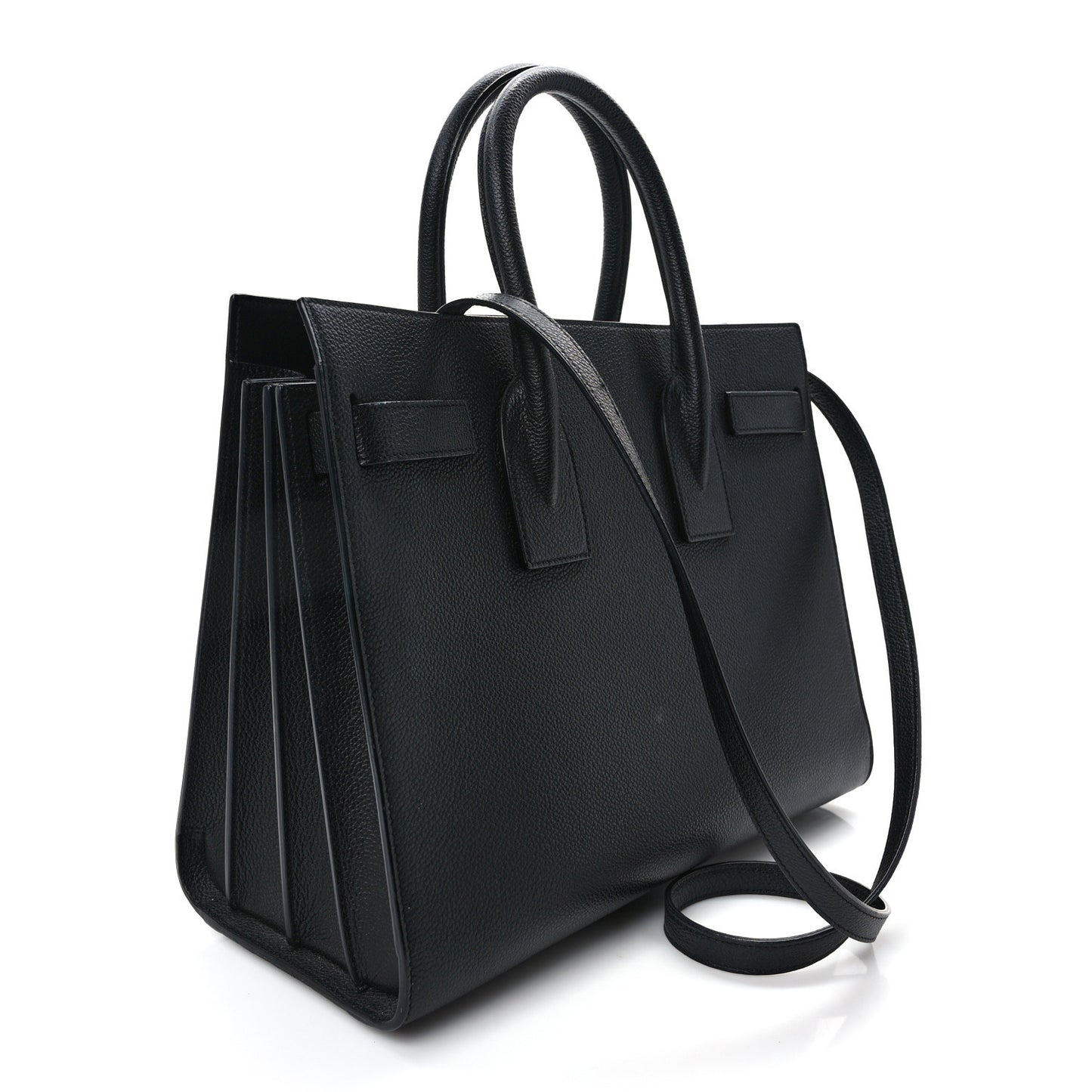 Grained Calfskin Small Sac De Jour Black