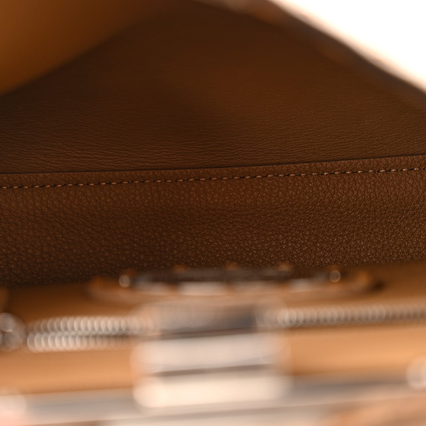 Cuoio Romano Snakeskin Selleria Mini Peekaboo Iconic Satchel Cappuccino