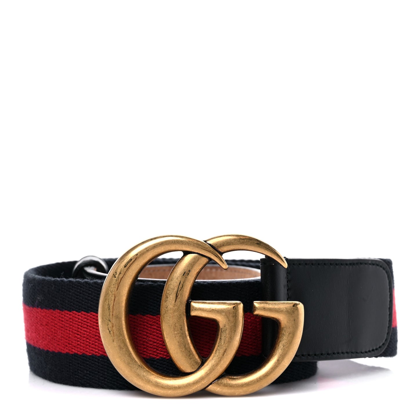 Nylon Calfskin Double G Web 40mm Belt 80 32 Blue Red Black