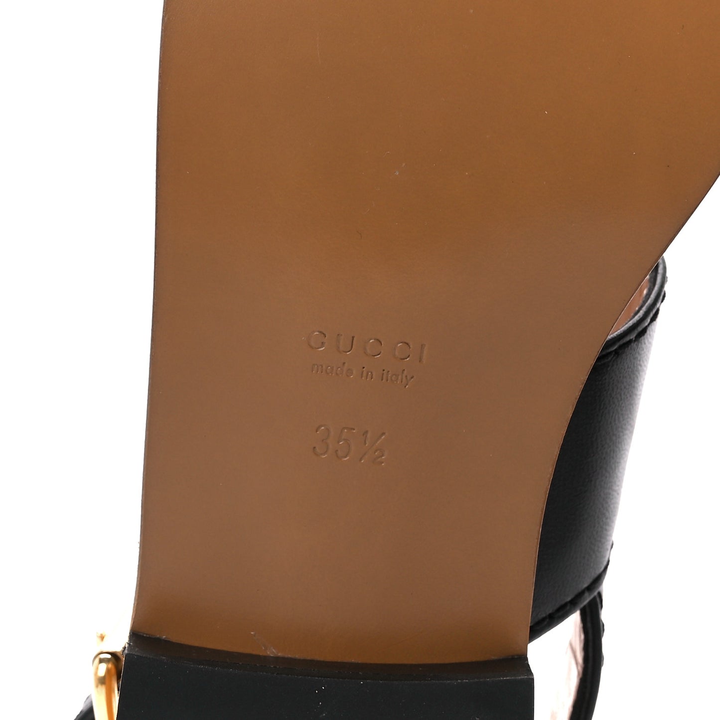 Nappa Charlotte Horsebit Thong Sandals 35.5 Black