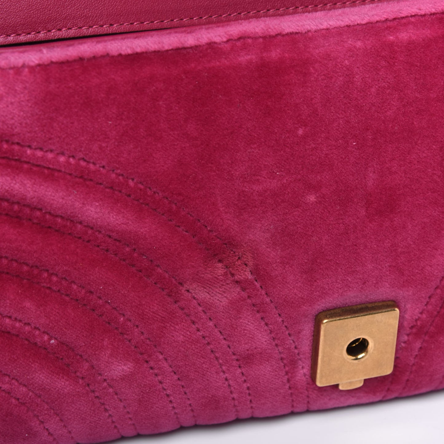 Velvet Matelasse Small GG Marmont Shoulder Bag Light Raspberry Rose