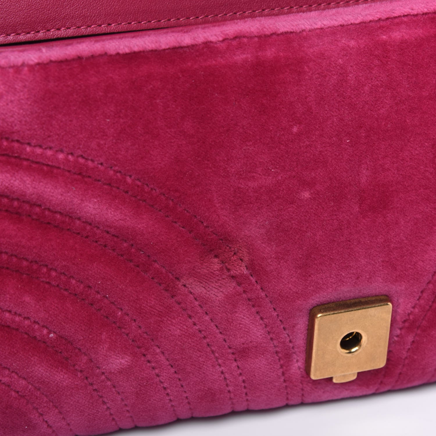 Gucci Velvet Matelasse Small GG Marmont Shoulder Bag Light Raspberry Rose 9 of 20