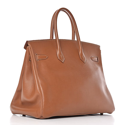 Hermes Courchevel Birkin 35 Gold 3 of 49