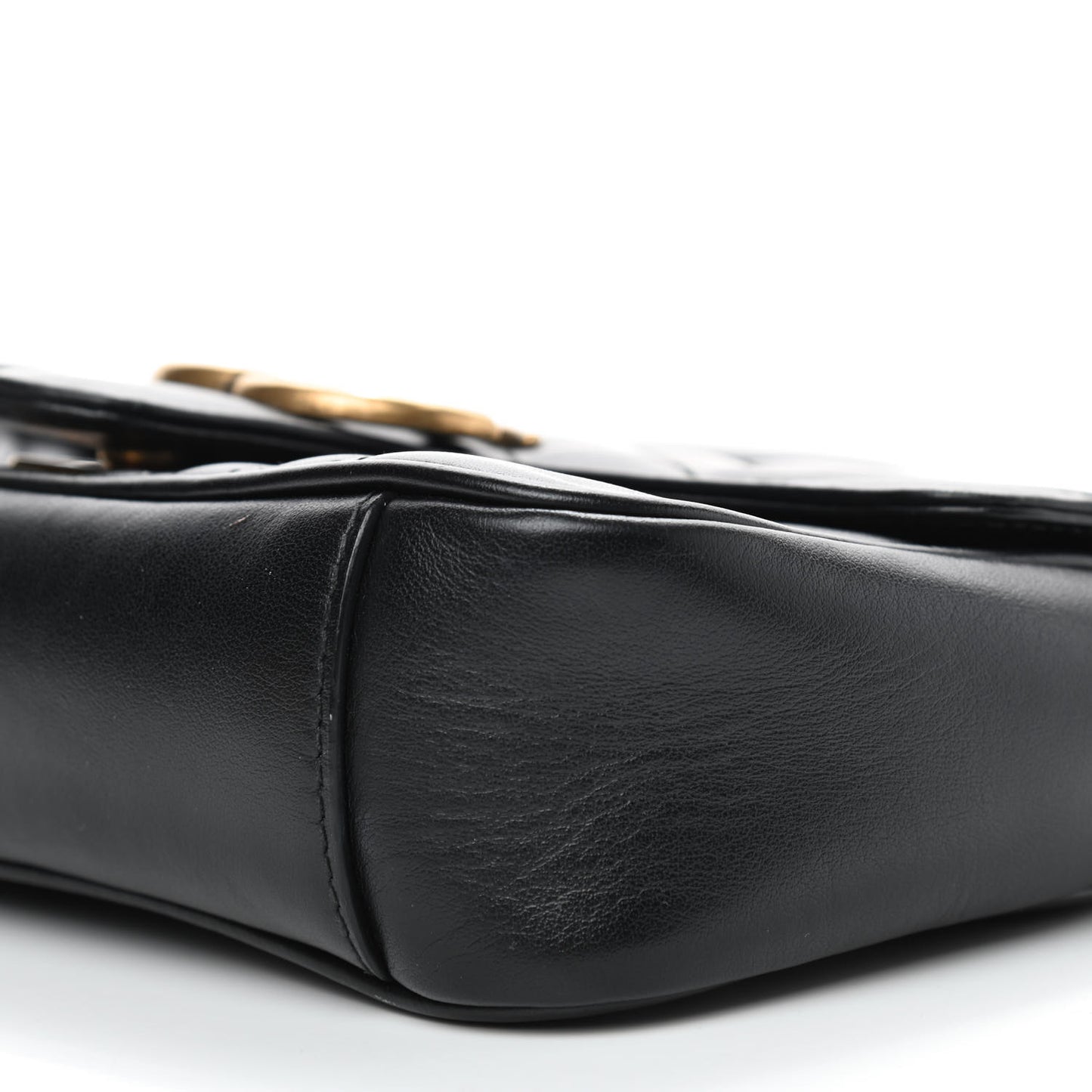 Calfskin Matelasse Mini GG Marmont Shoulder Bag Black