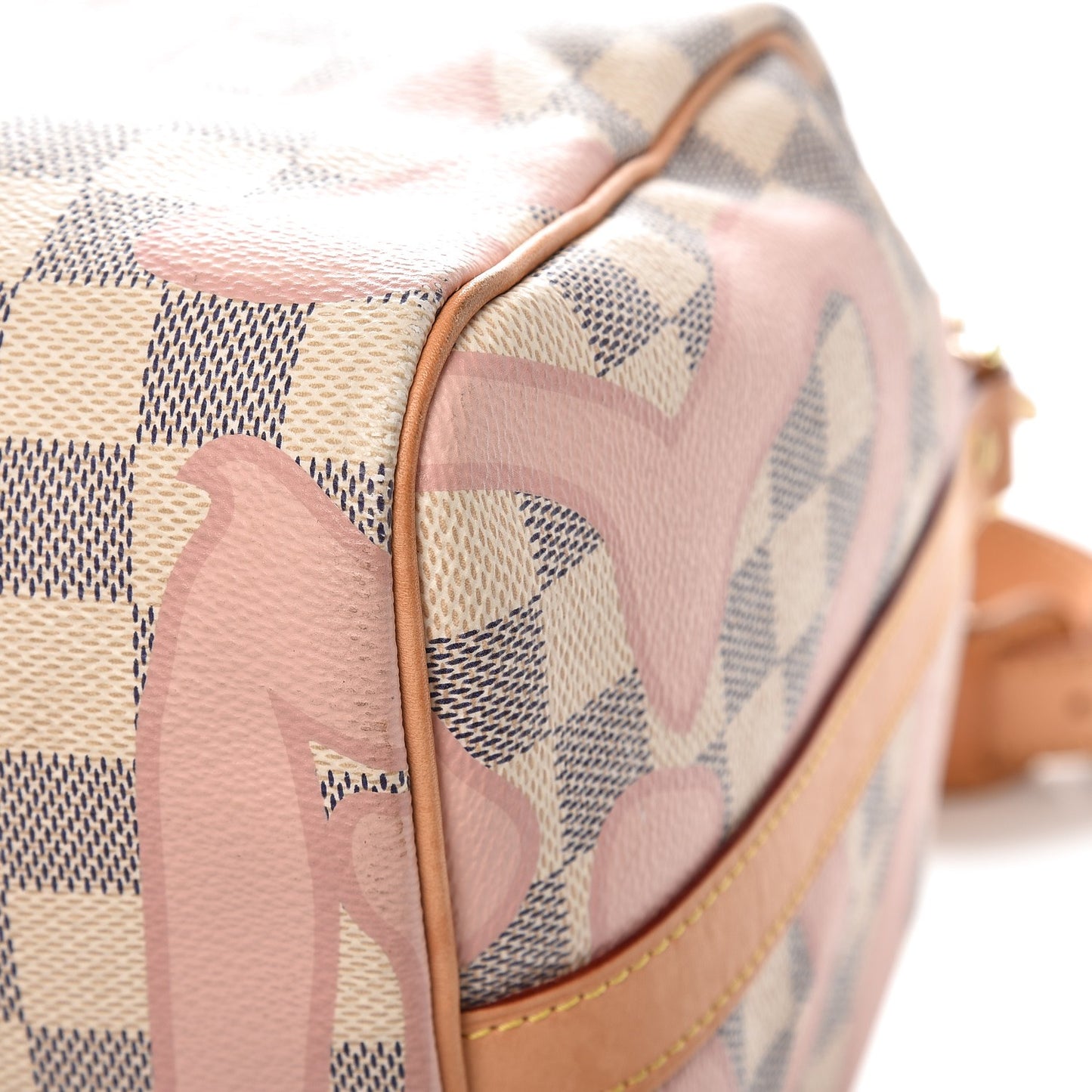 Damier Azur Tahitienne Speedy Bandouliere 30 Rose Ballerine