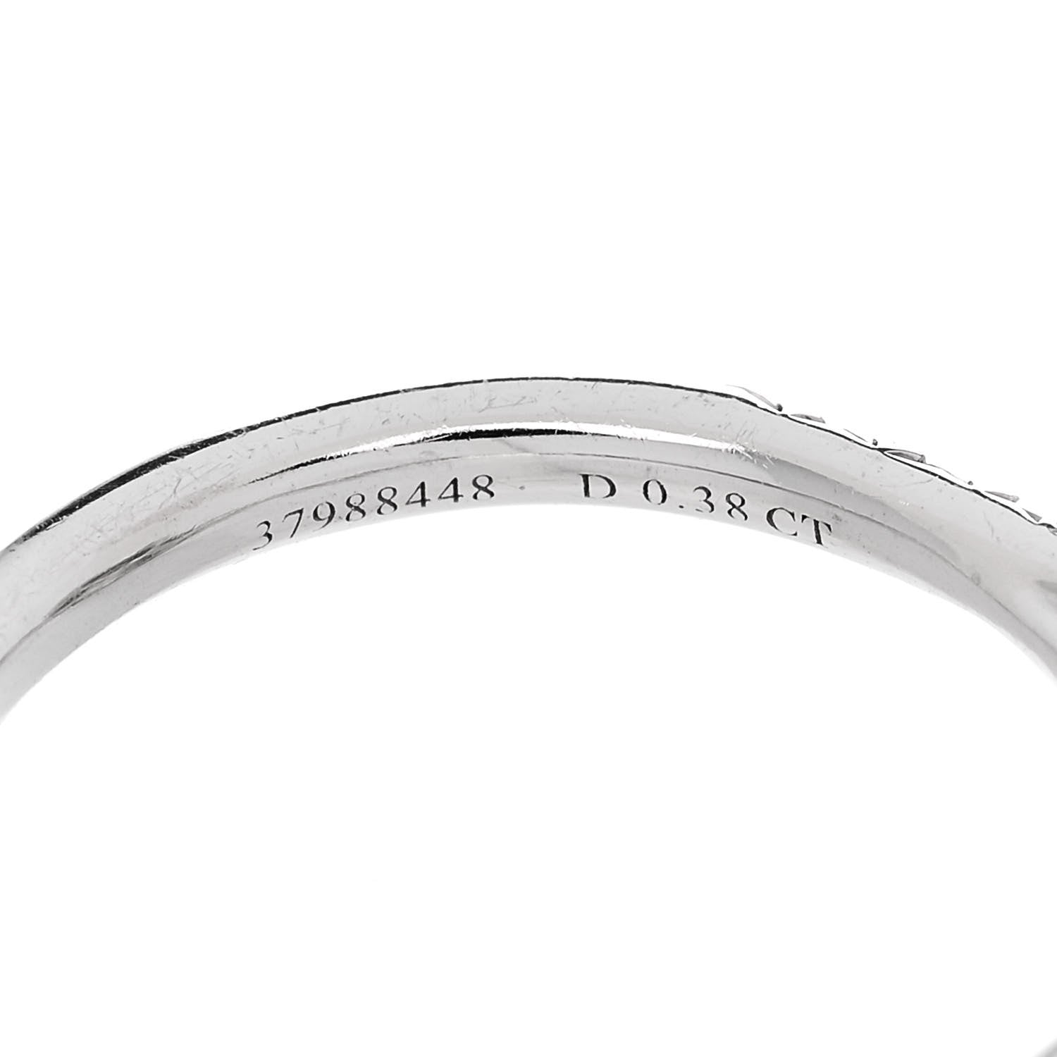 Tiffany Platinum Diamond .38ct Soleste Cushion Cut Double Halo Engagement Ring 54 7 6 of 7