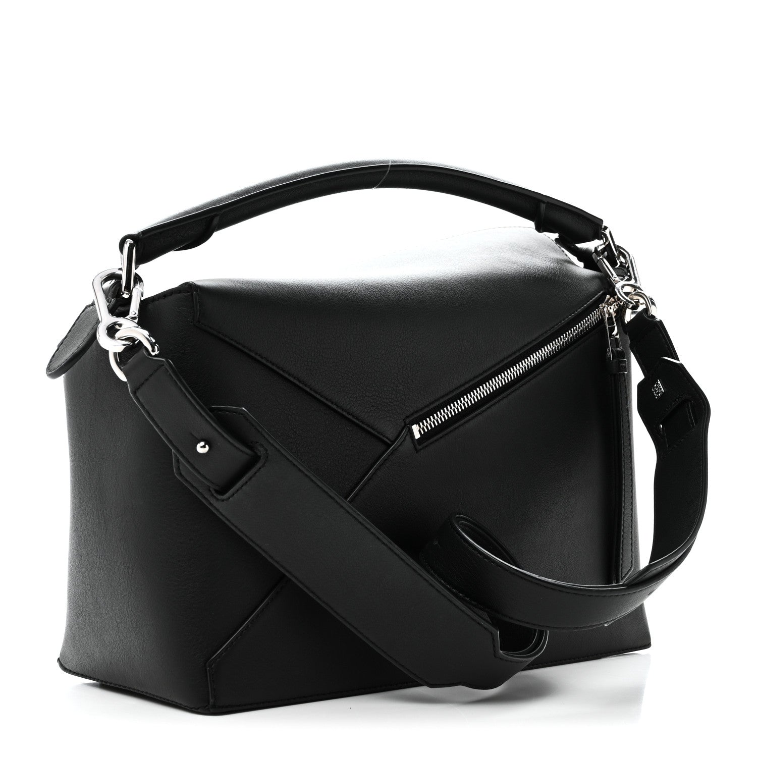 Loewe Calfskin Medium Puzzle Edge Bag Black 3 of 10