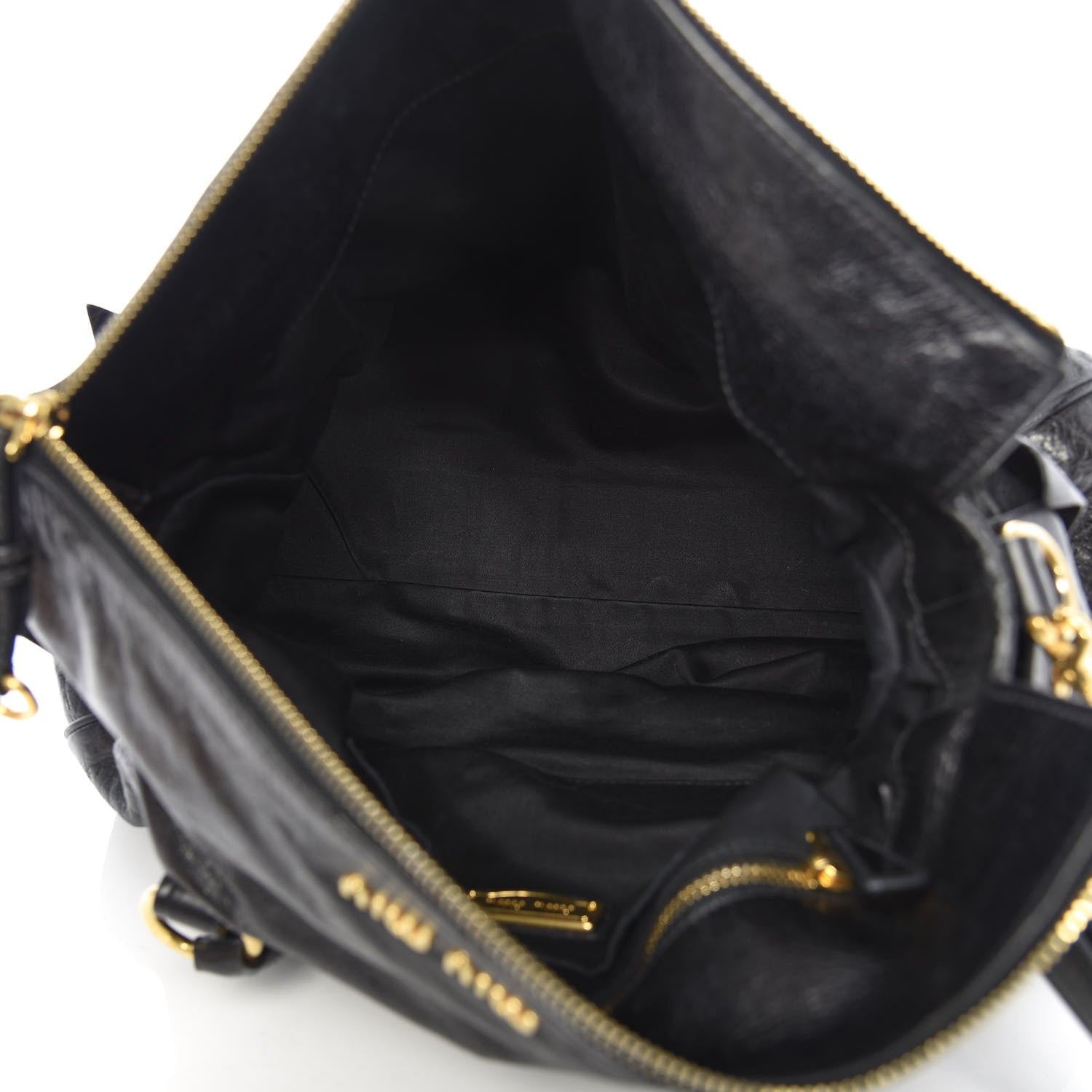 Miu Miu Vitello Lux Medium Bow Bag Black 5 of 9