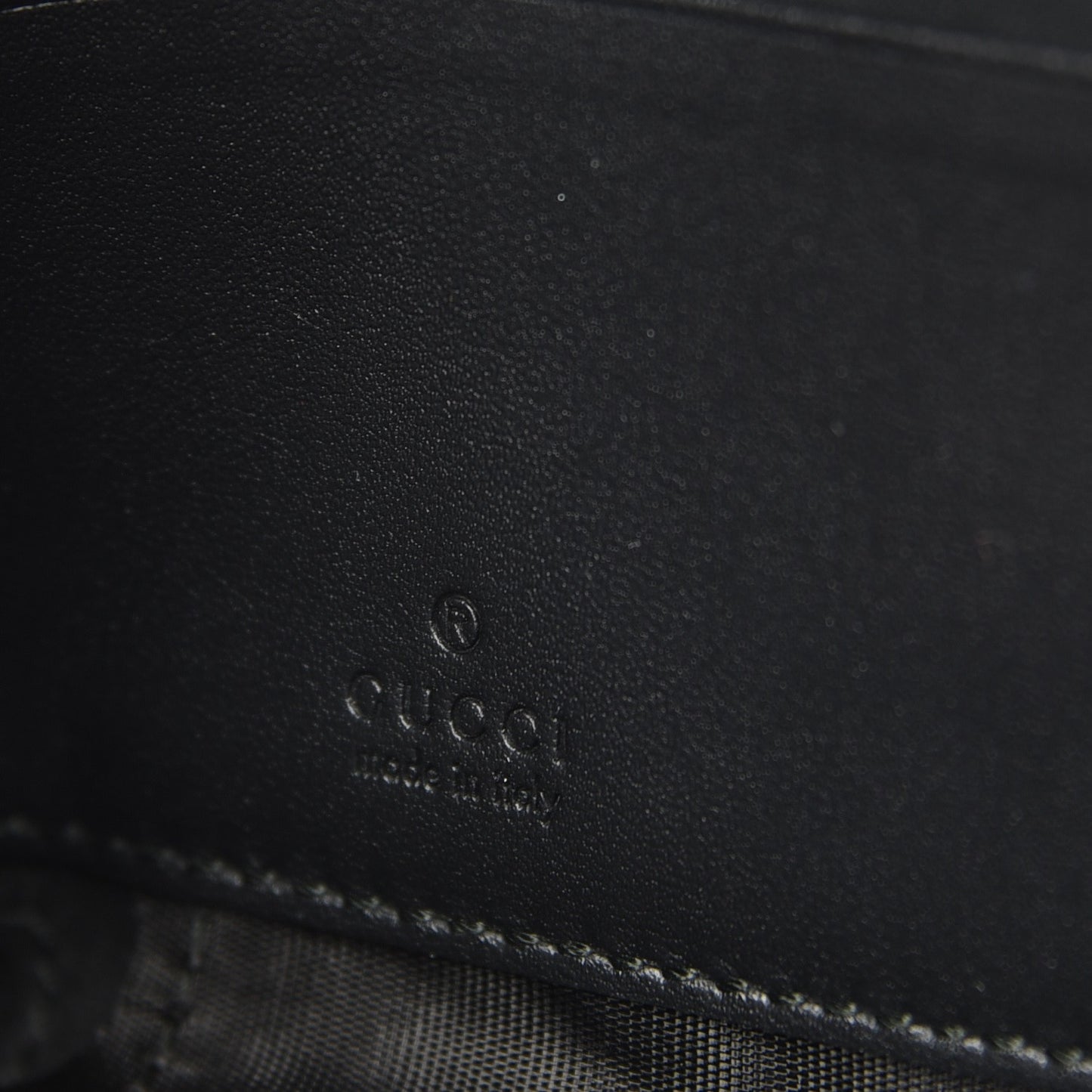 GG Supreme Monogram Zip Around Wallet Wristlet Black