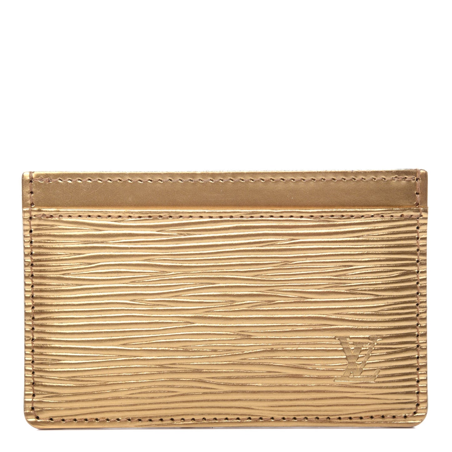 Epi Card Holder Gold