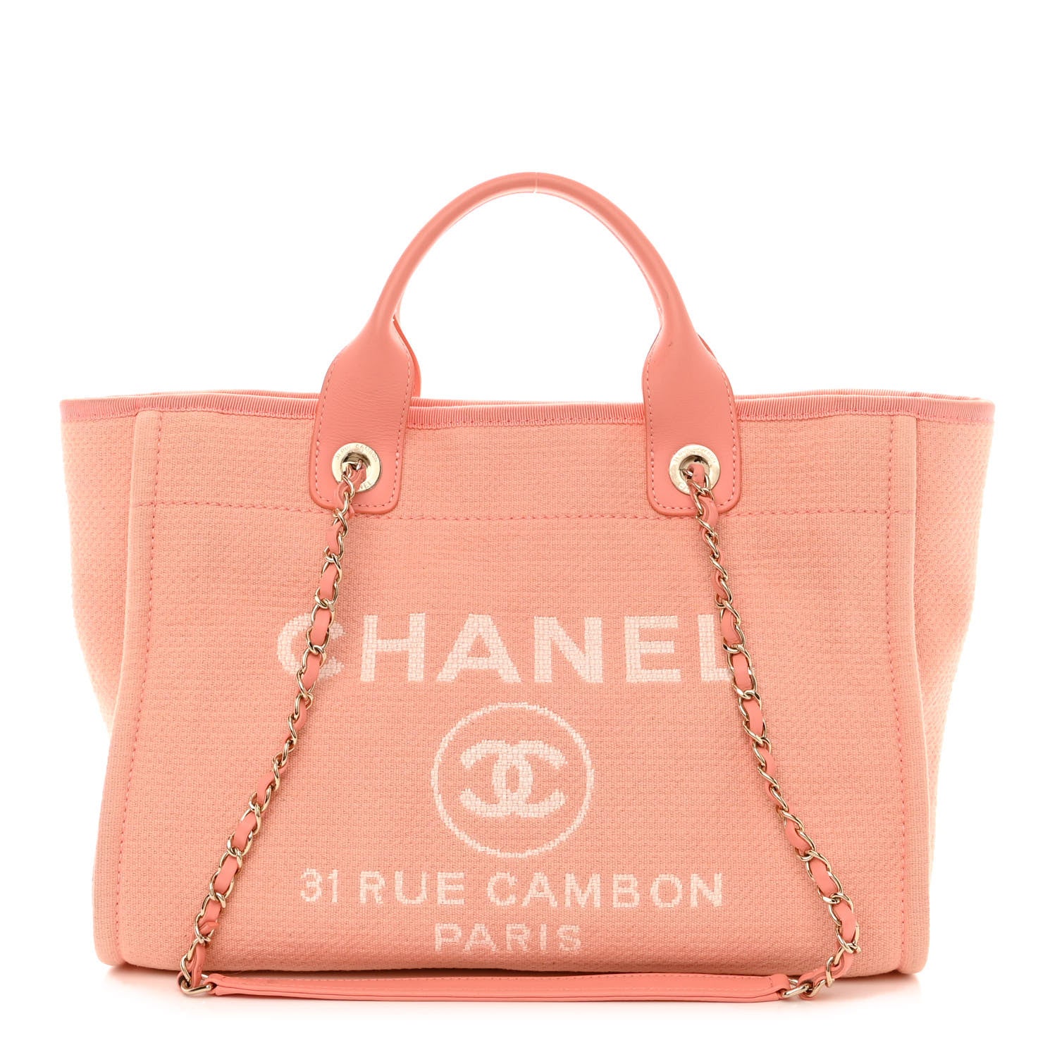 Chanel Mixed Fibers Small Deauville Tote Light Orange 3 of 14