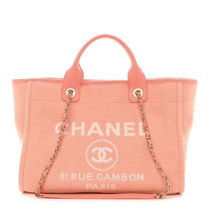 Chanel Mixed Fibers Small Deauville Tote Light Orange 3 of 14