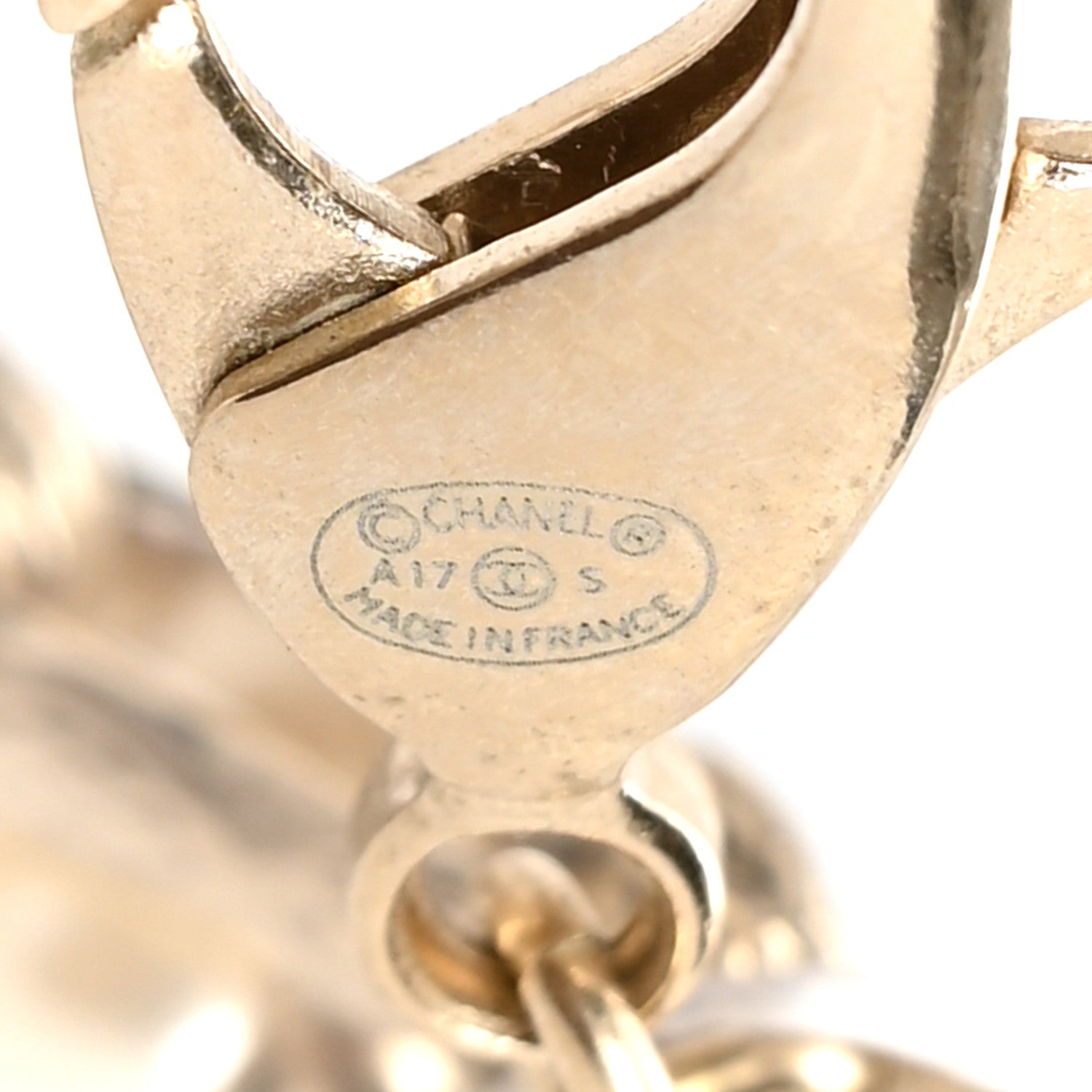 Chanel Crystal Pearl CC Long Necklace Silver 5 of 5