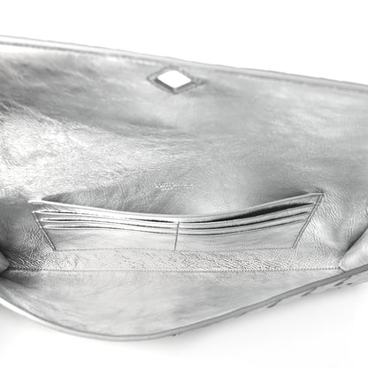 Bottega Veneta Metallic Nappa Intrecciato Long Andiamo Top Handle Silver 4 of 8