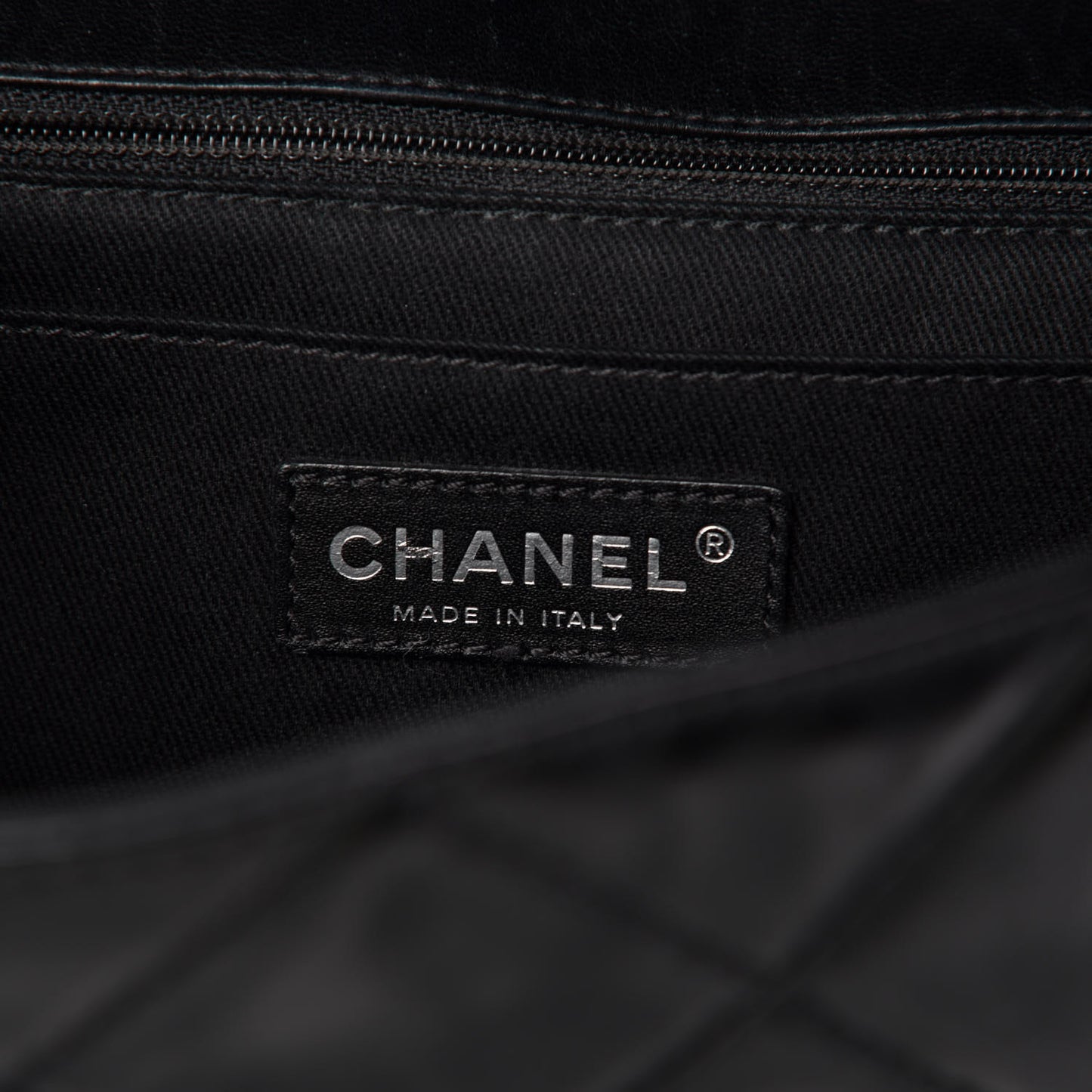 Vinyl Quilted In the Business Flap Bag Black