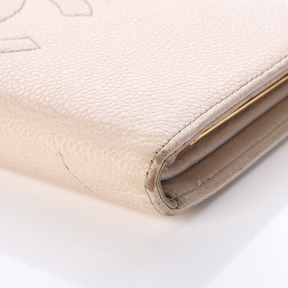 Chanel Caviar Timeless CC French Wallet White 10 of 14