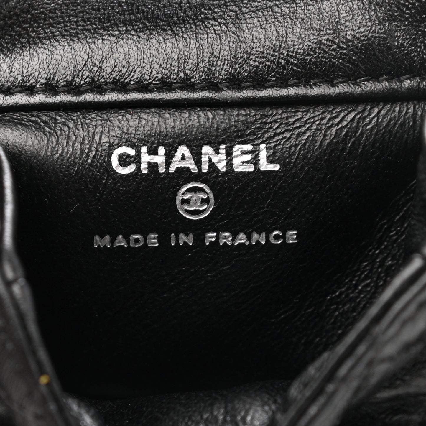Calfskin Quilted 2.55 Ankle Wrist Bag Black