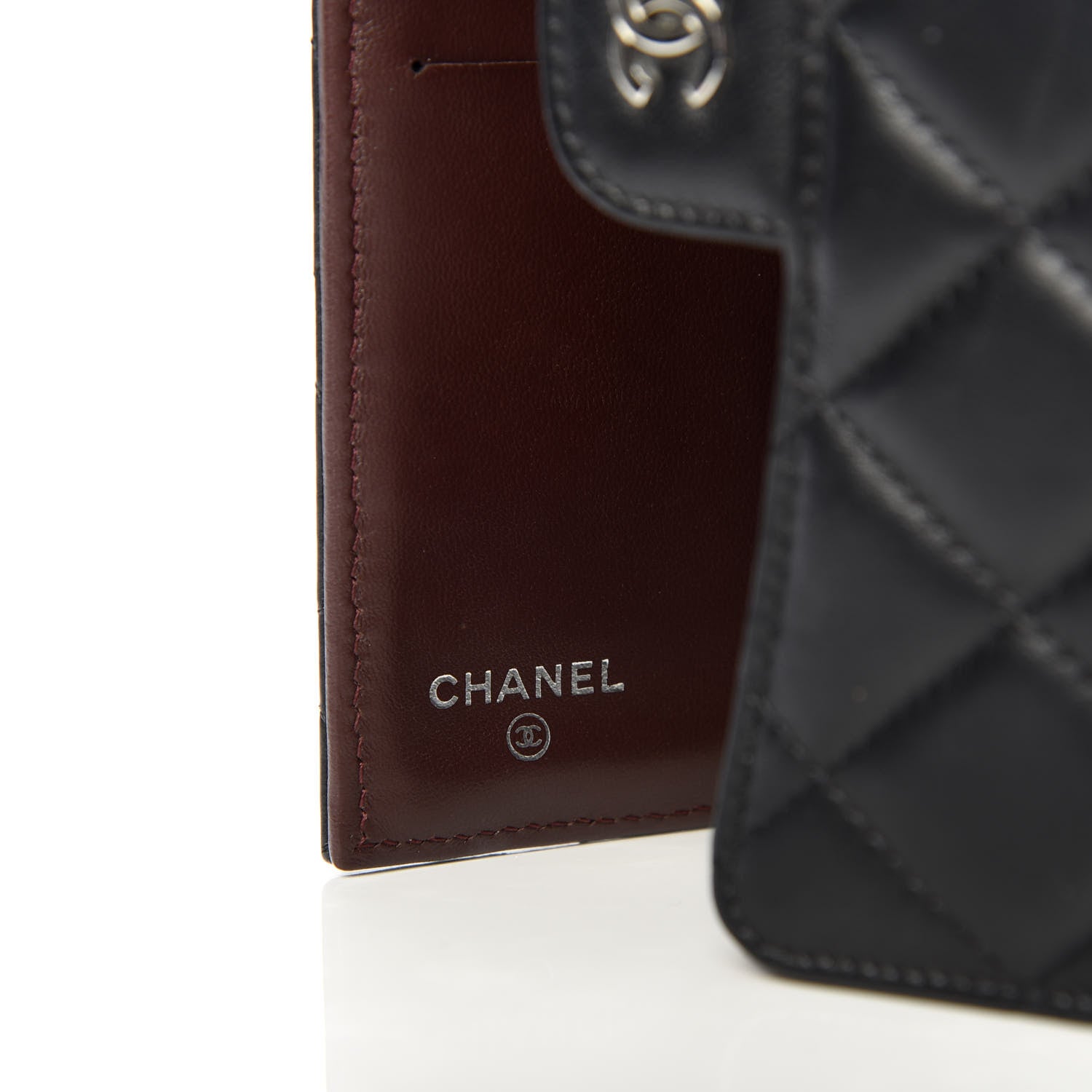 Chanel Lambskin Quilted Large Flap Wallet Black 6 of 7