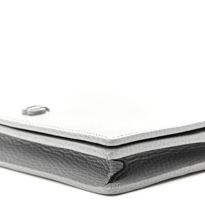 Gucci Dollar Calfskin Enamel Monochrome Mini GG Marmont Chain Wallet Deep Grey 8 of 9