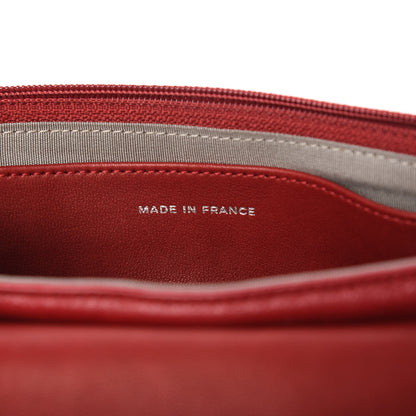 Chanel Lambskin Half Moon Wallet On Chain WOC Red 9 of 11