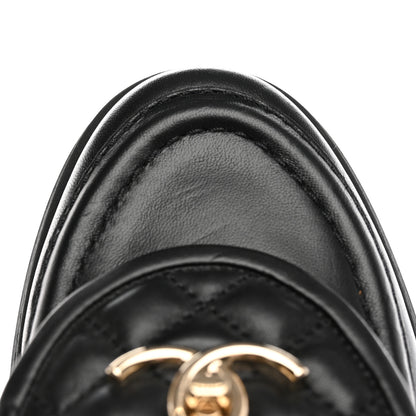 Chanel Lambskin Quilted CC Turnlock Loafers 36.5 Black 15 of 15