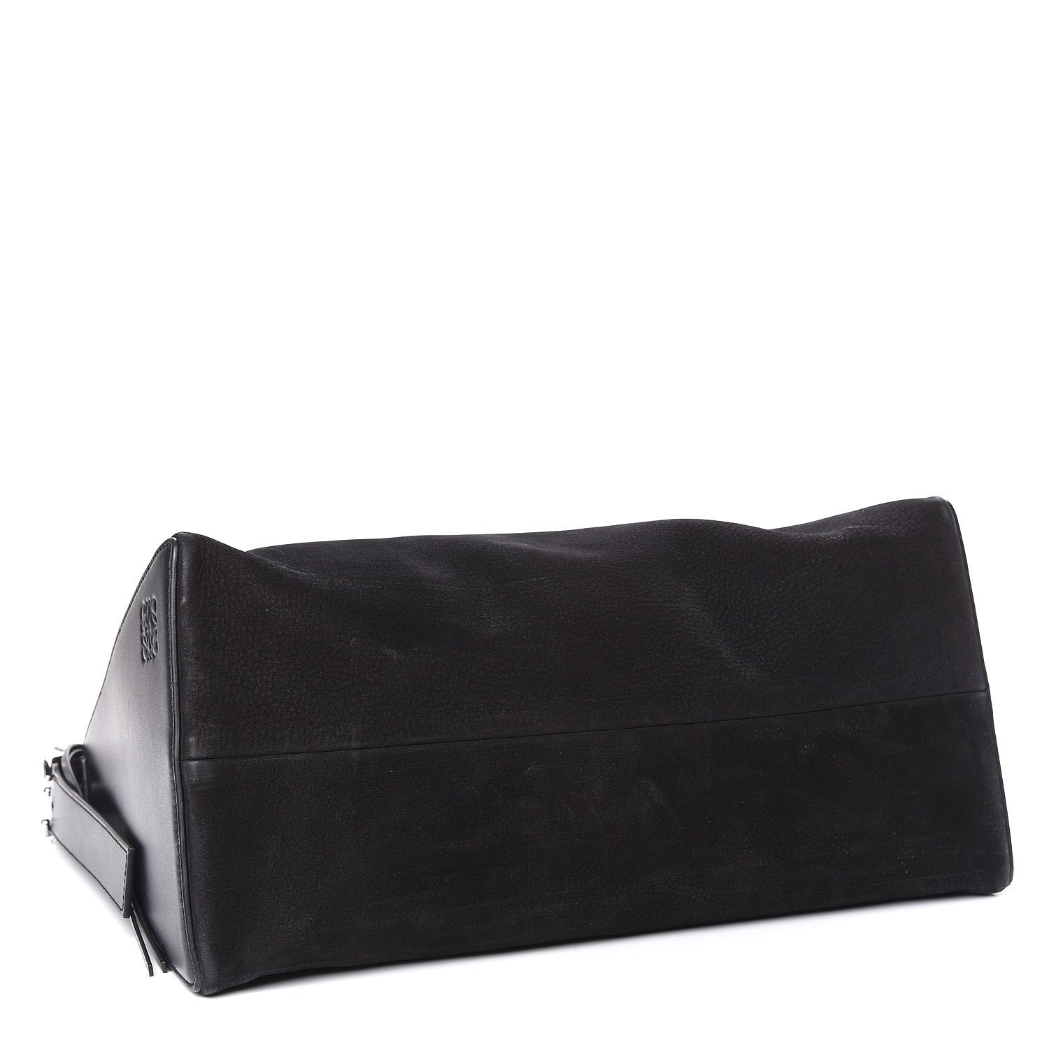 Loewe Nubuck Calfskin Berlingo Shoulder Bag Black 4 of 10