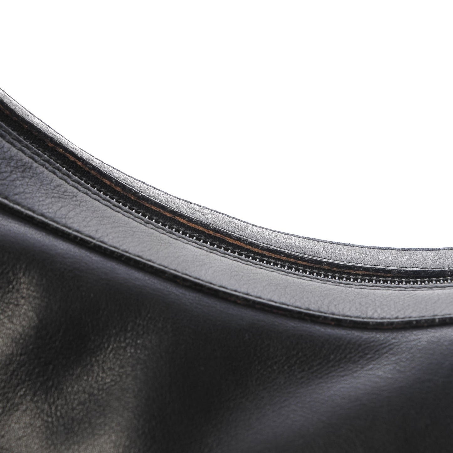 Calfskin Bamboo Shoulder Bag Black