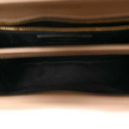Saint Laurent Calfskin Y Quilted Monogram Toy Loulou Crossbody Bag Dark Beige 5 of 11