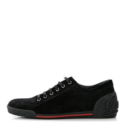 Gucci Softy Tek Suede Womens Low Top Sneakers 39.5 Black 1 of 7