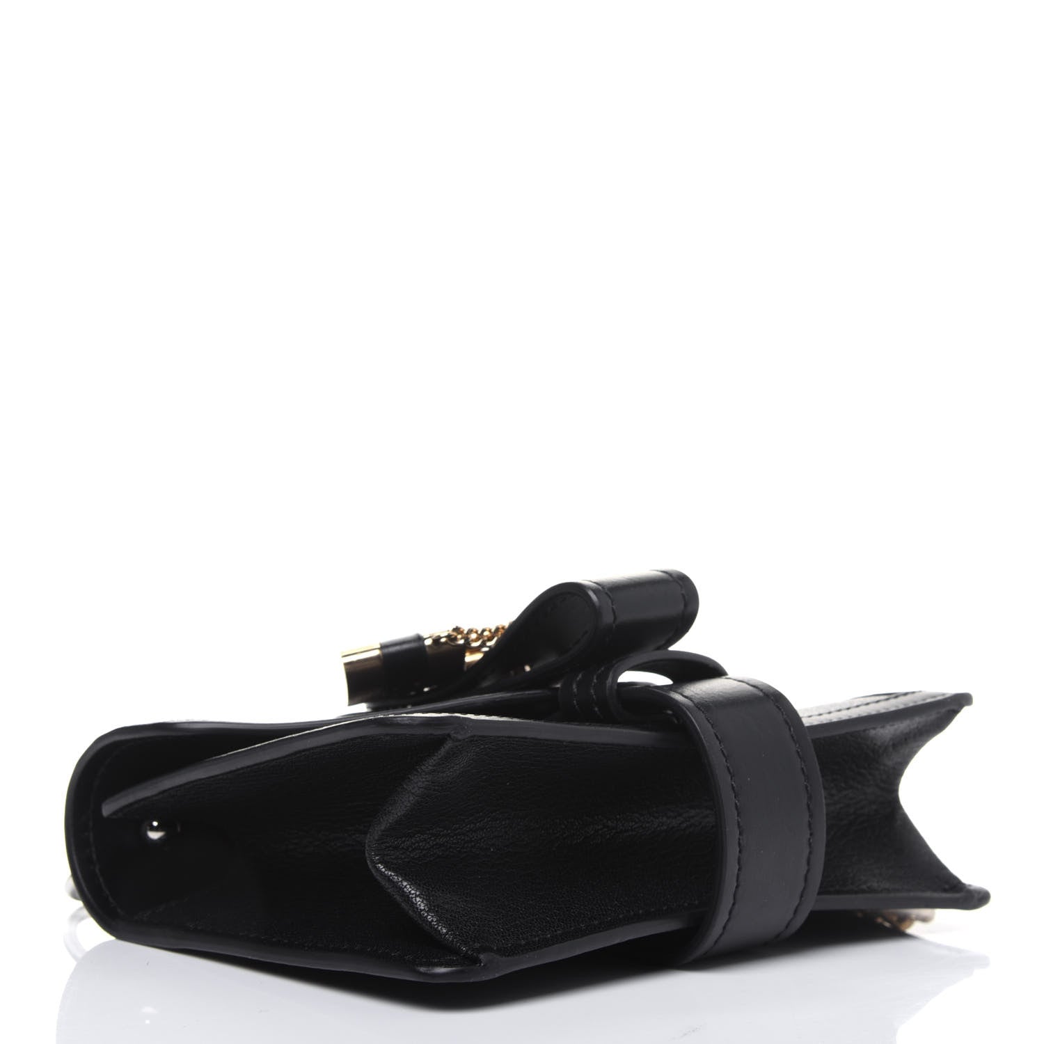 Chloe Shiny Goatskin Calfskin Mini Aby Chain Shoulder Bag Black 4 of 11