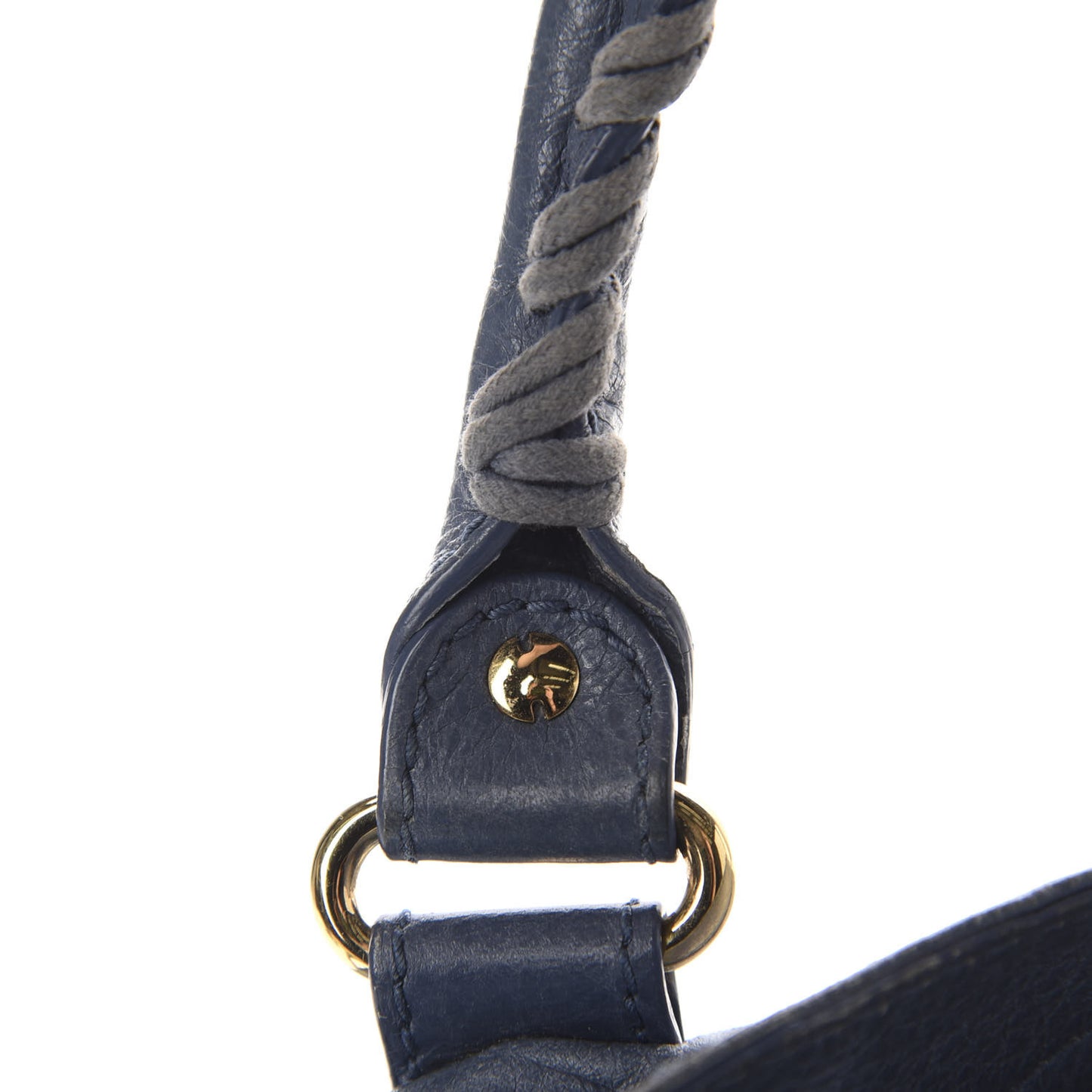 Agneau Giant 12 Gold Hardware Velo Bleu Persan