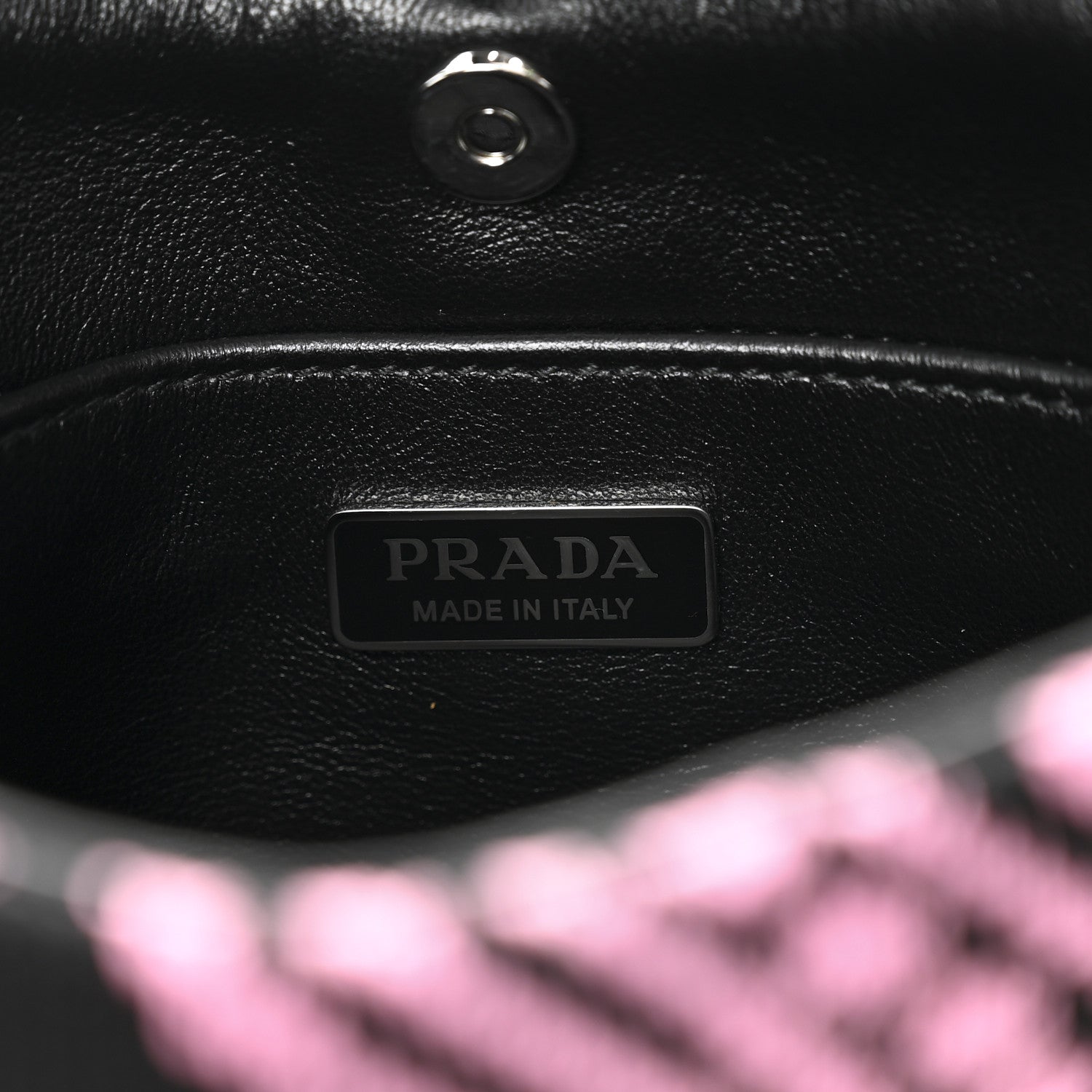 Prada Maglia Jacquard Cleo Shoulder Bag Black Rosa 6 of 10