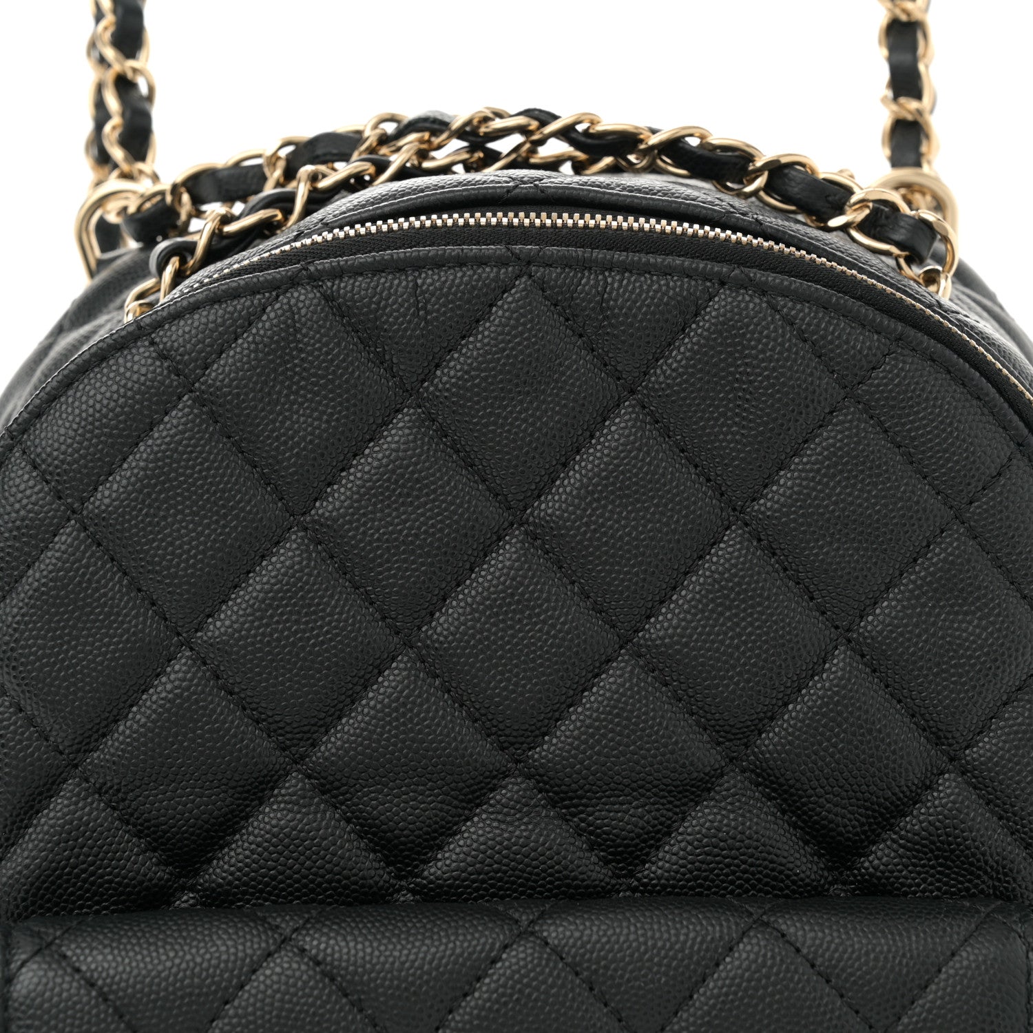 Chanel Caviar Quilted Medium Zip Around Backpack Black 8 of 10