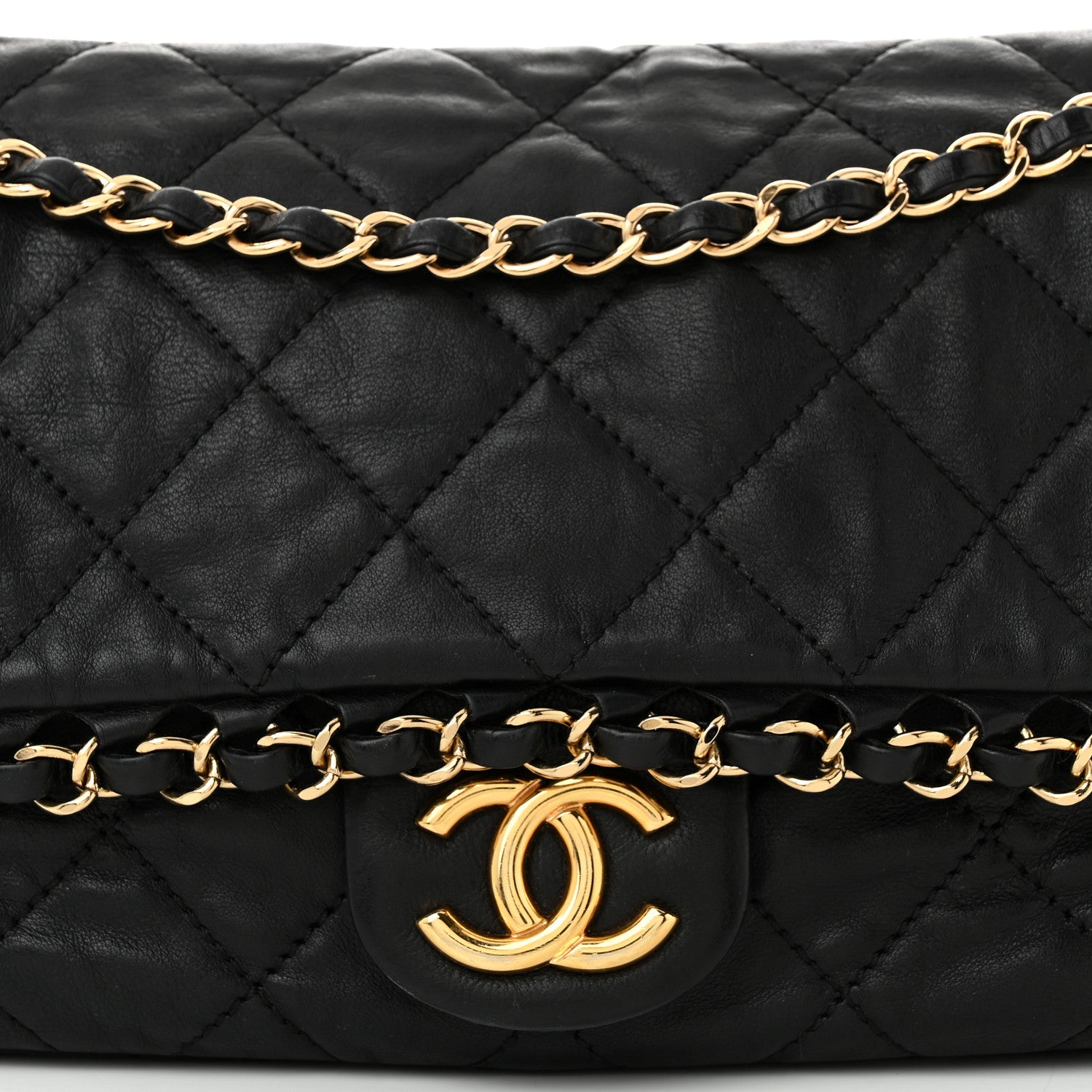 Chanel Calfskin Quilted Medium Chain Me Flap Black 7 of 9