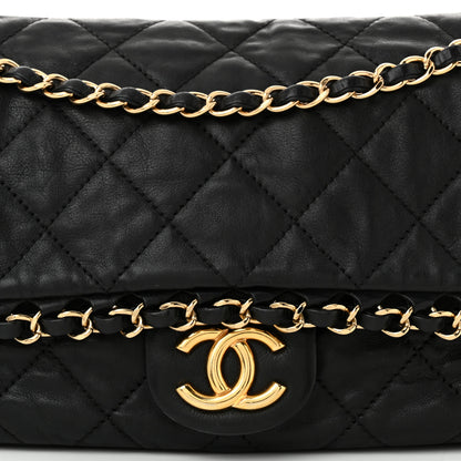 Chanel Calfskin Quilted Medium Chain Me Flap Black 7 of 9