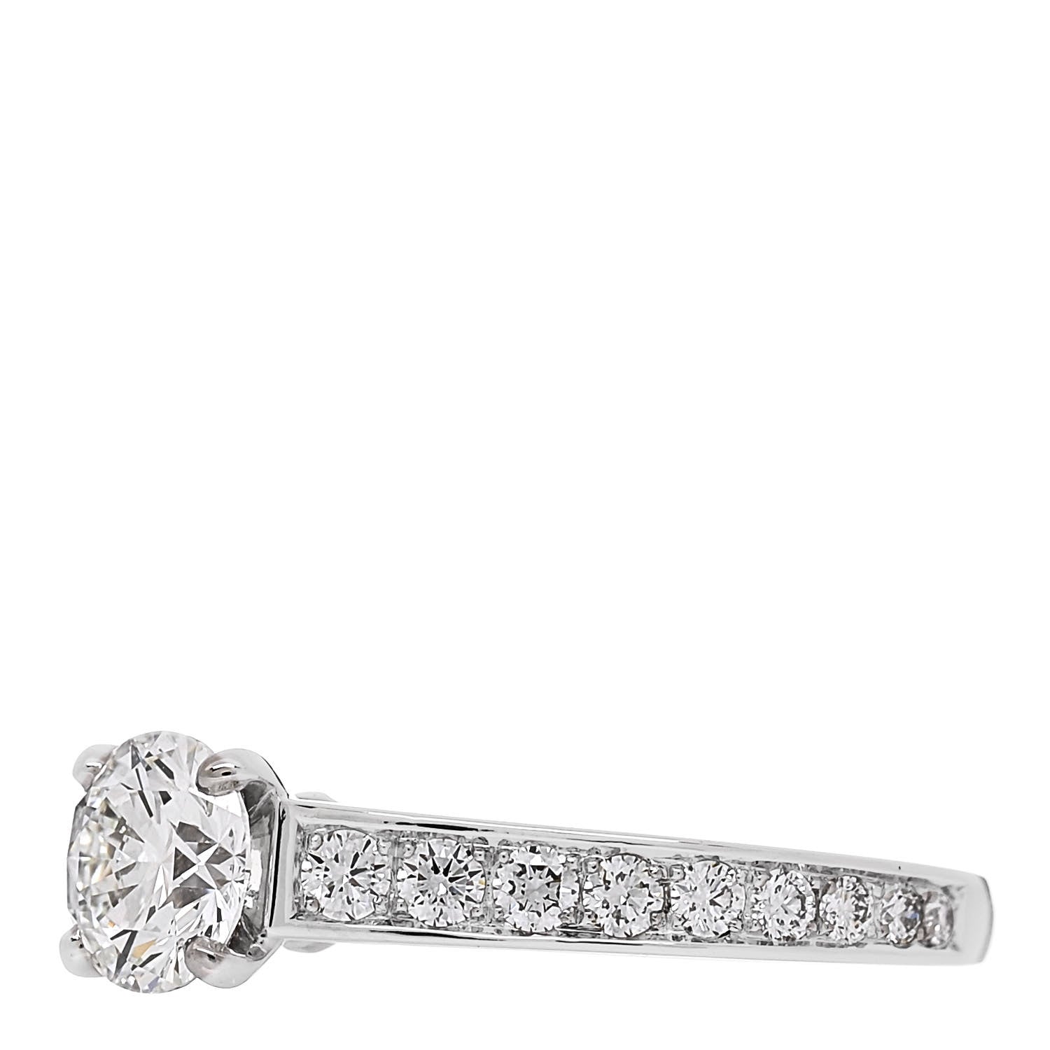 Cartier Platinum Diamond .80ct Solitaire 1895 Engagement Ring 51 5.75 3 of 5