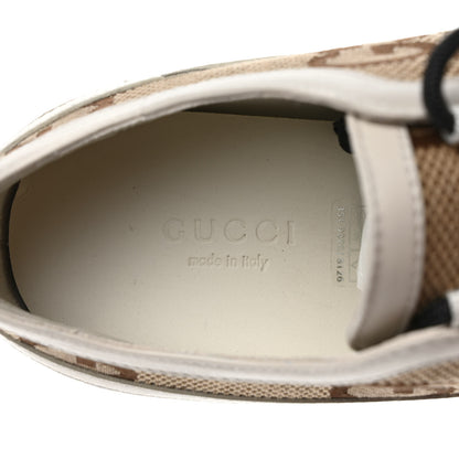 Gucci Quebec Calfskin Monogram Jumbo GG Lace Up Platform Loafers 35.5 Mystic White Camel Ebony 7 of 8
