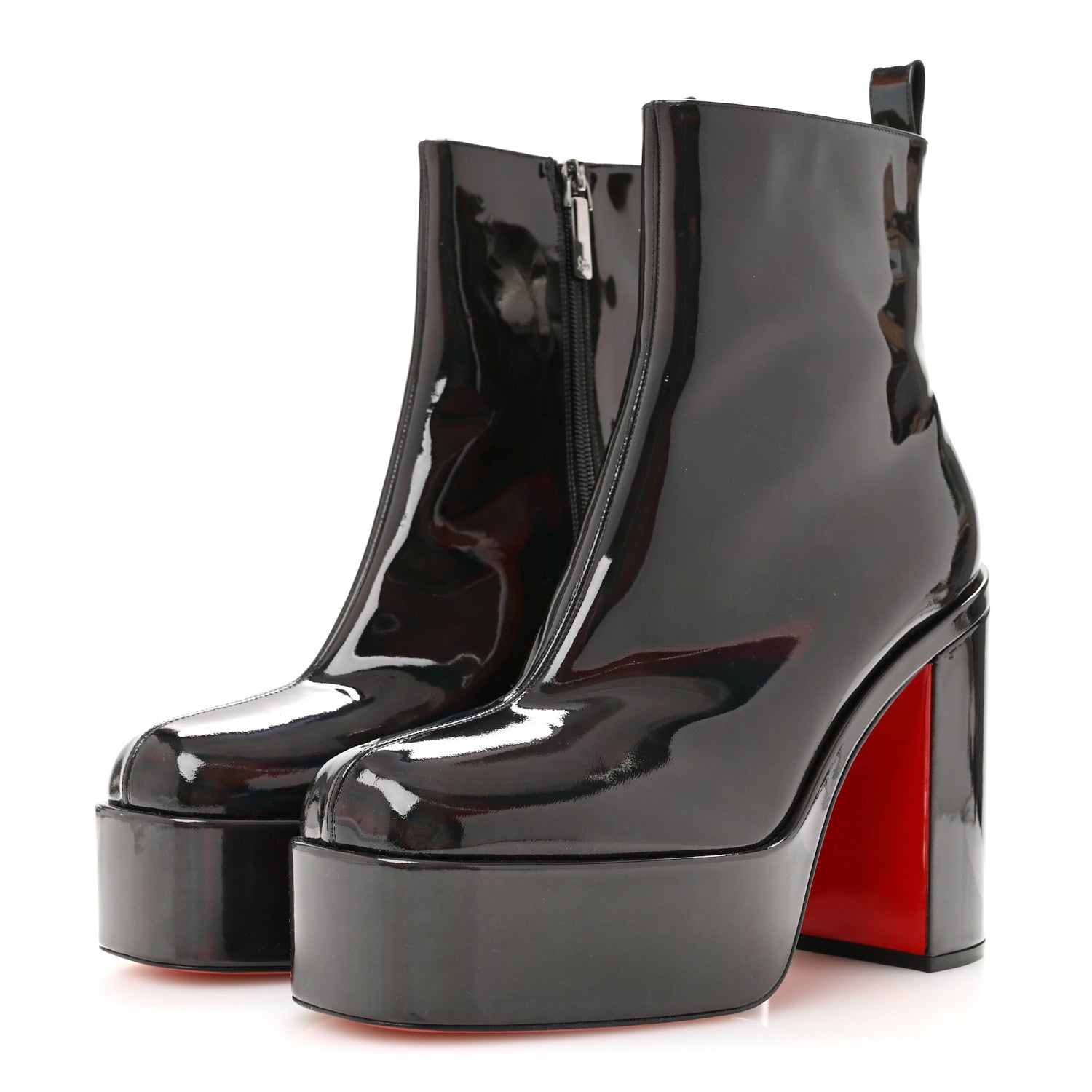 Christian Louboutin Patent Iridescent Mens Stage Angels 120 Boots 43 Black 4 of 8