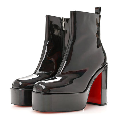 Christian Louboutin Patent Iridescent Mens Stage Angels 120 Boots 43 Black 4 of 8
