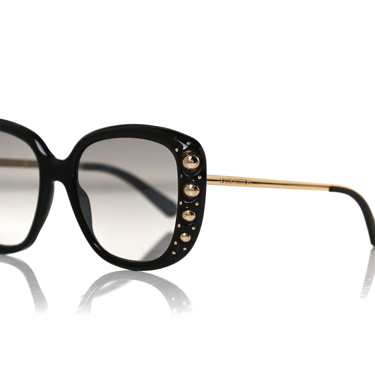 Louis Vuitton Oversized Studded Sunglasses Z1126W Black 7 of 9